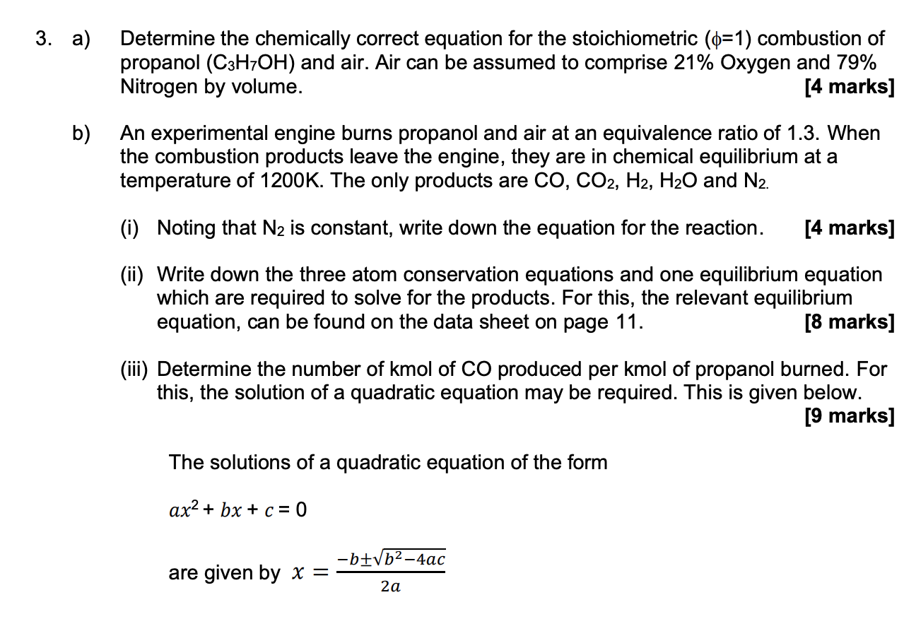 3 A Determine The Chemically Correct Equation For Chegg Com
