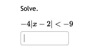 Solved Solve. −4∣x−2∣