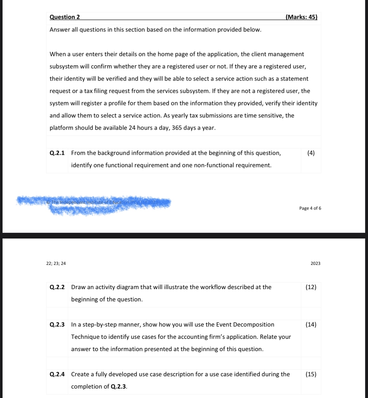 Solved Answer all questions in this section based on the | Chegg.com