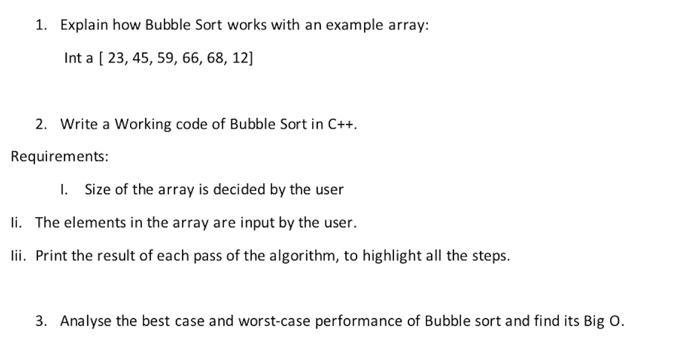 Bubble Sort in C - [Program & Algorithm] Step-by-Step Explanation