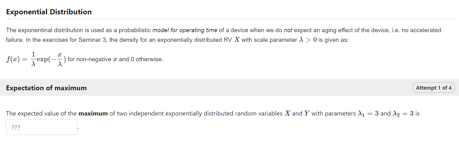 Solved The exponentinal distribution is used as a | Chegg.com