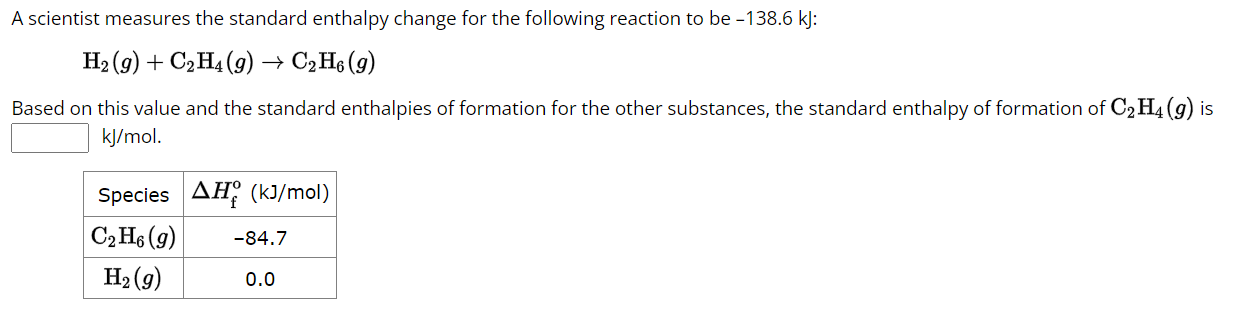 Solved H2 g C2H4 g C2H6 g Based on this value and the Chegg