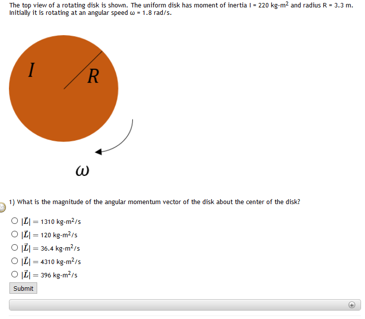 Solved The top view of a rotating disk is shown. The uniform | Chegg.com