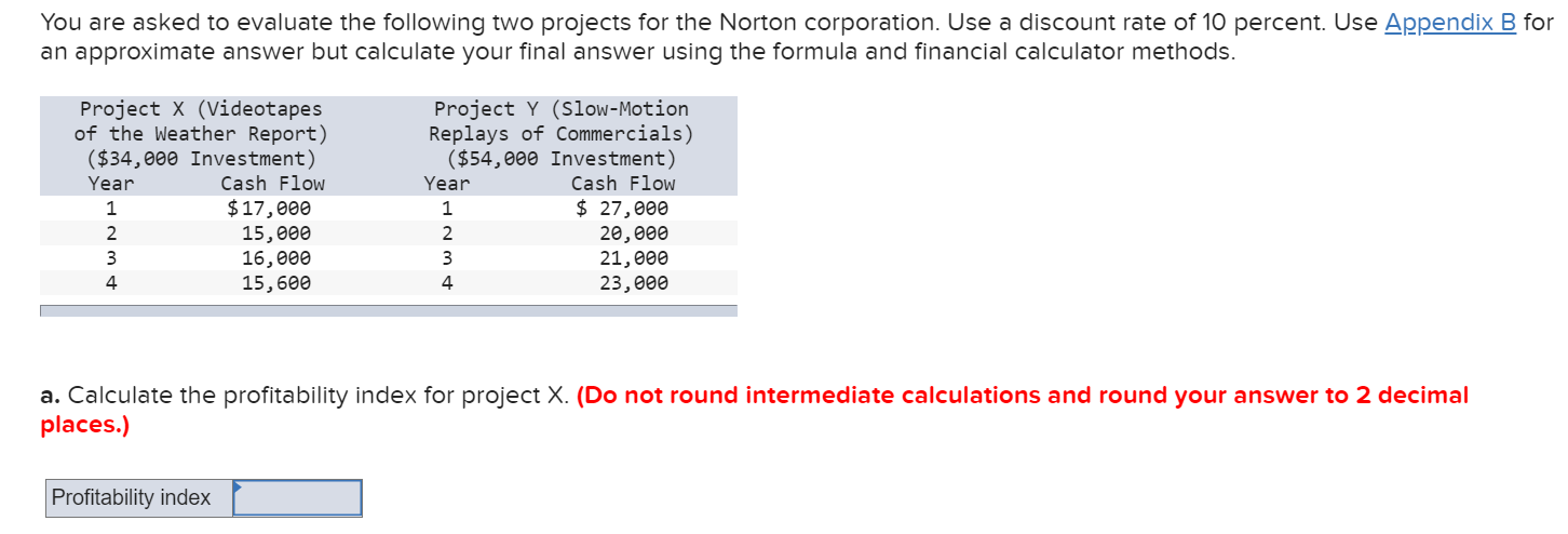 solved-you-are-asked-to-evaluate-the-following-two-projects-chegg