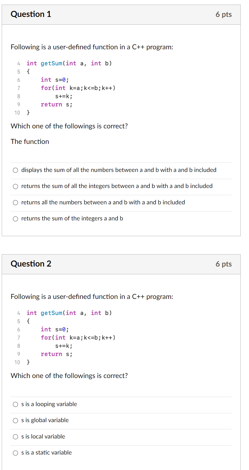 Solved Following Is A User-defined Function In A C++ | Chegg.com