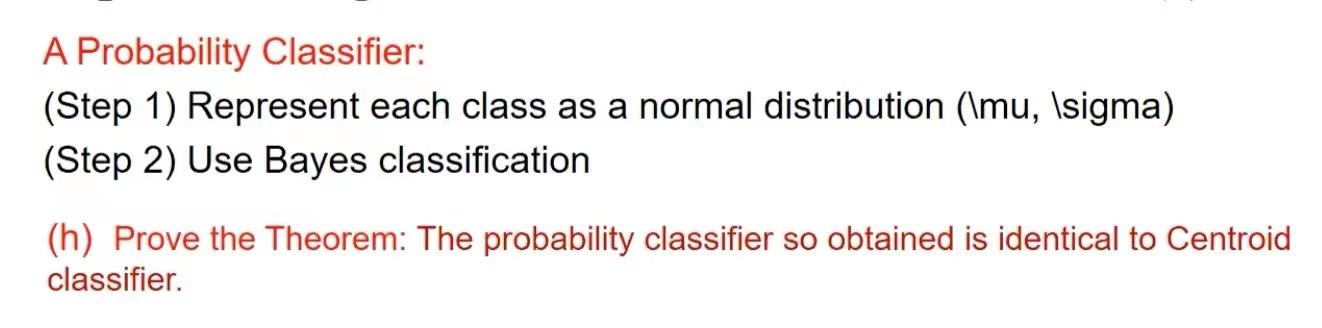 Solved A Probability Classifier: (Step 1) Represent Each | Chegg.com