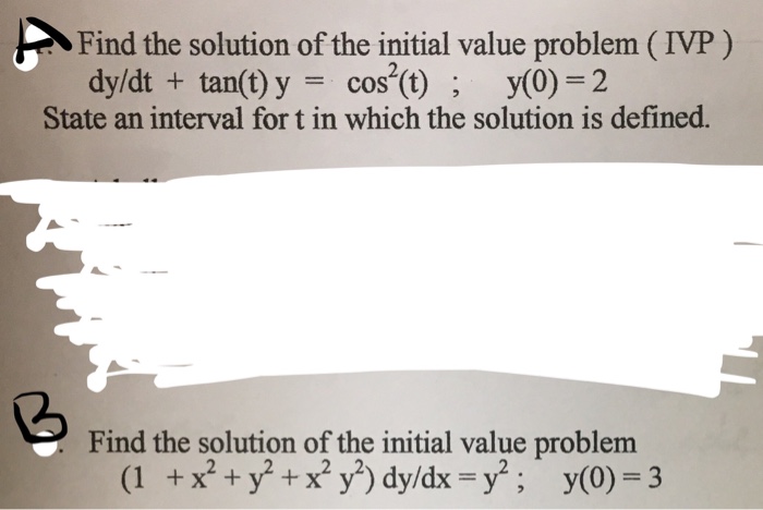 Solved Differential Equation Problem Please Help I Used Book | Chegg.com