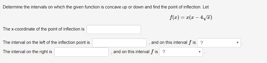 Solved Determine the intervals on which the given function | Chegg.com