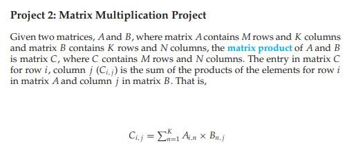 Do the MultiThread Matrix Multiplication from Chapter | Chegg.com