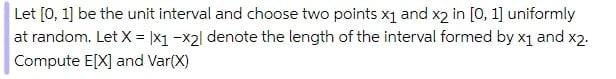 Solved Let [0, 1] be the unit interval and choose two points | Chegg.com