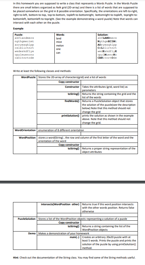 Solved In This Homework You Are Supposed To Write A Class 