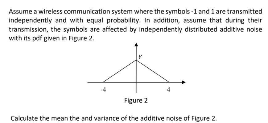 Solved Assume a wireless communication system where the | Chegg.com