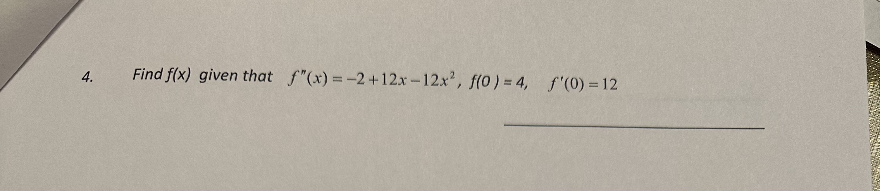 given f x )= 4x 2 5x 12 find f 1