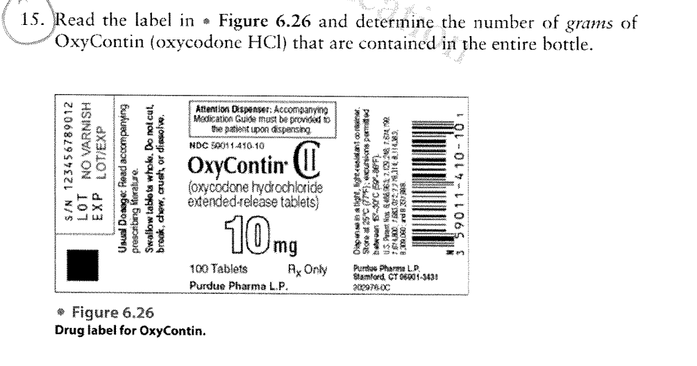 Solved 15 Read The Label In Figure 6 26 And Determine Chegg Com