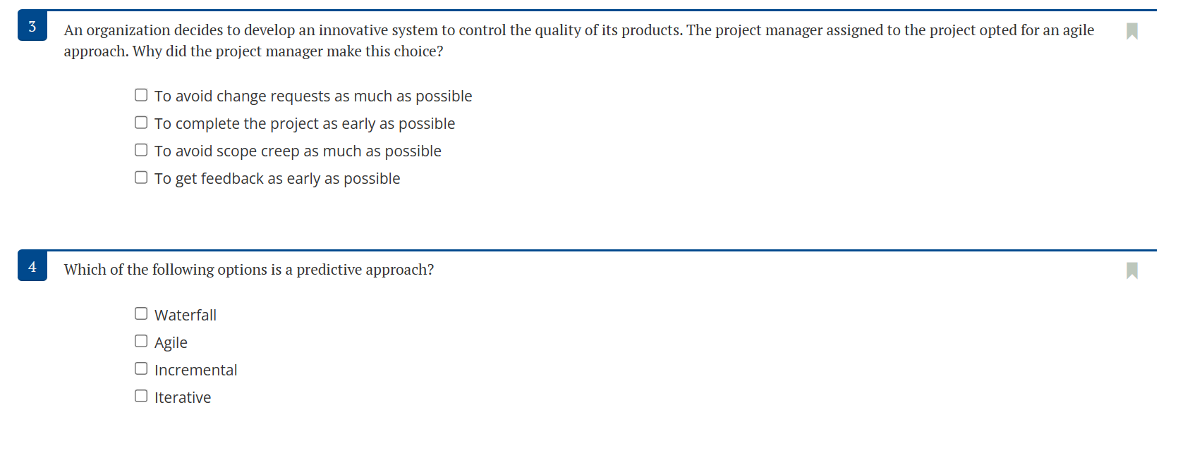 Solved A project manager was assigned to develop a mobile | Chegg.com