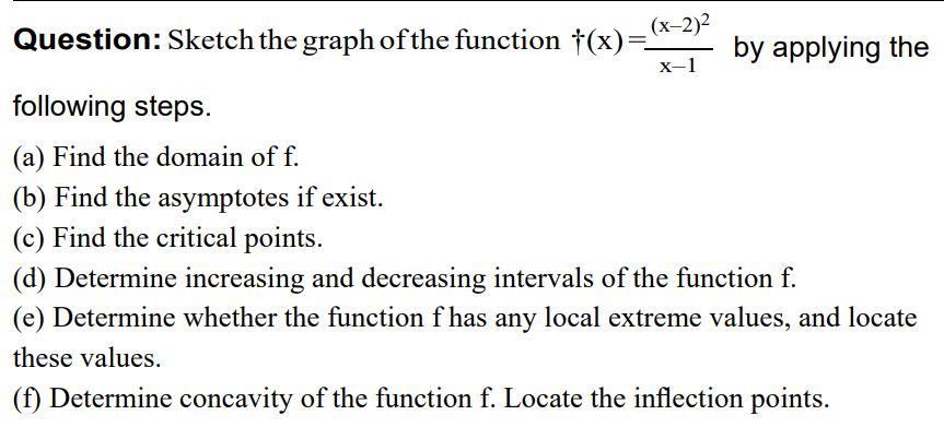 Solved Question: Sketch the graph of the function | Chegg.com