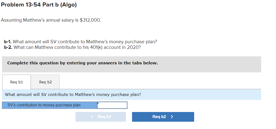 Solved Problem 13-54 (LO 13-2) (Algo) (The following | Chegg.com