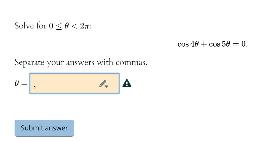 Solved Solve for 0 | Chegg.com