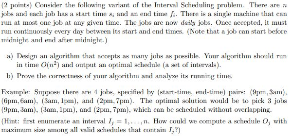 Solved 2 points Consider the following variant of the Chegg