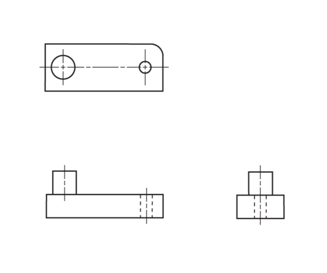 Solved Dimension the following 2 projections. Use whatever | Chegg.com
