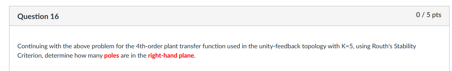 Solved The 4th-order plant transfer function (same as | Chegg.com