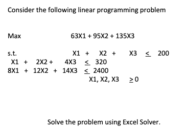 Solved Consider the following linear programming problem | Chegg.com