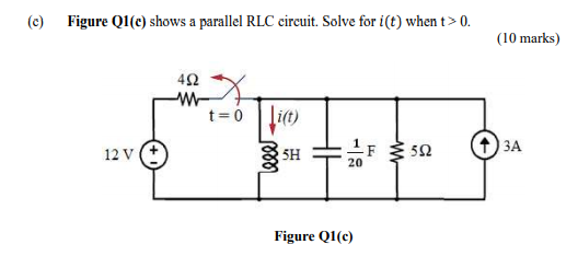 Solved Q1 (a) Given a circuit network shown in Figure Q1(a). | Chegg.com