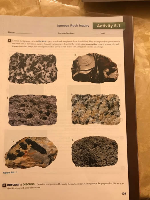 Solved Igneous Rock Inquiry Activity 5.1 Name: Date: Analyae | Chegg.com