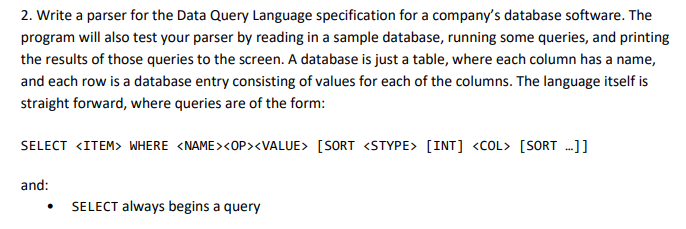 Solved need help with this in java 2 write a parser for