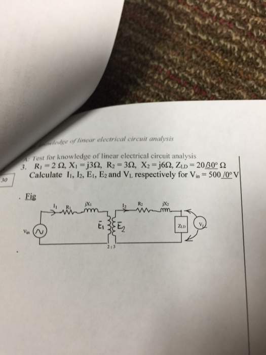 Solved bee of inear electrical circuit analysis Test for