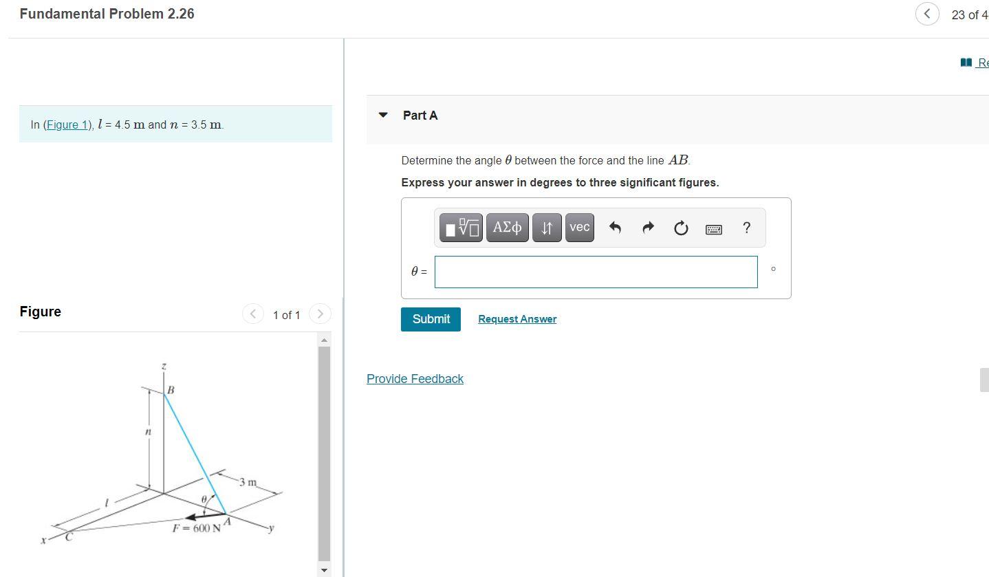 Solved Fundamental Problem 2.26 23 of 4 RE Part A In (Figure | Chegg.com