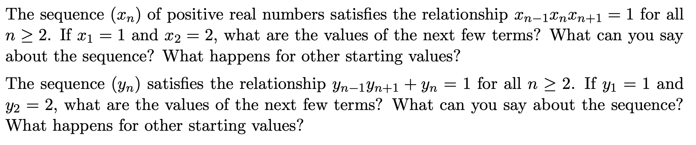 Solved The sequence (Un) of positive real numbers satisfies | Chegg.com