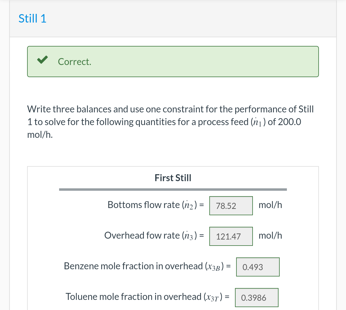 Solved A liquid mixture containing 30.0 mole% benzene (B), | Chegg.com