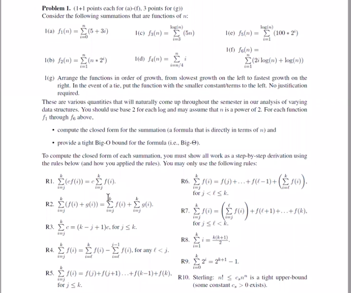 Solved Log I 1 Problem 1 1 1 Points Each For A 6 Chegg Com