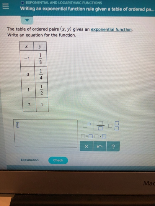 Solved O Exponential And Logarithmic Functions Writing An Chegg Solved O Exponential And Logarithmic Functions Writing An Chegg