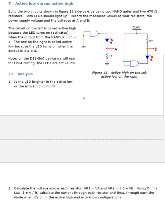 7 Active low versus active high Build the two | Chegg.com