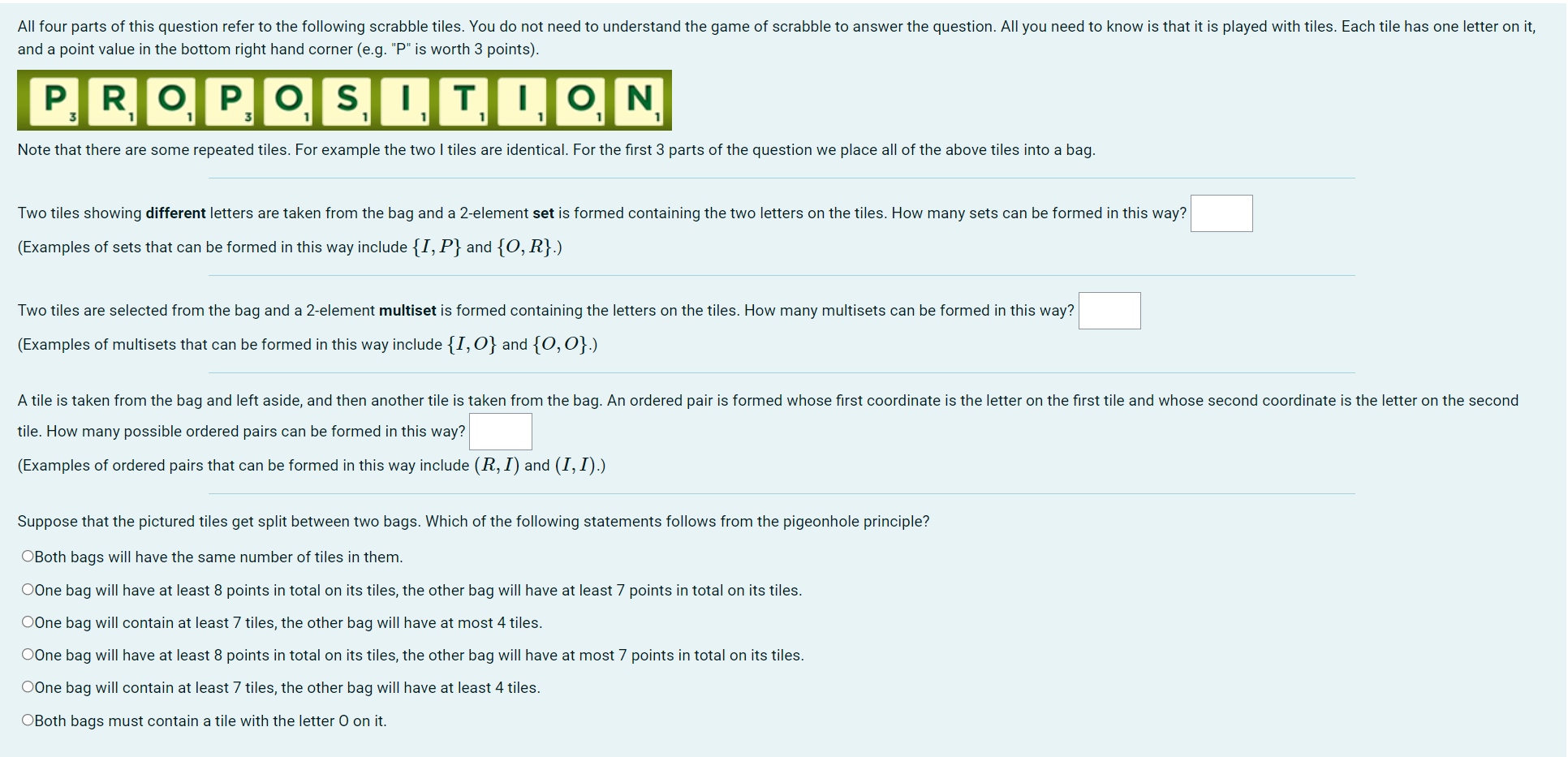 Solved All four parts of this question refer to the | Chegg.com
