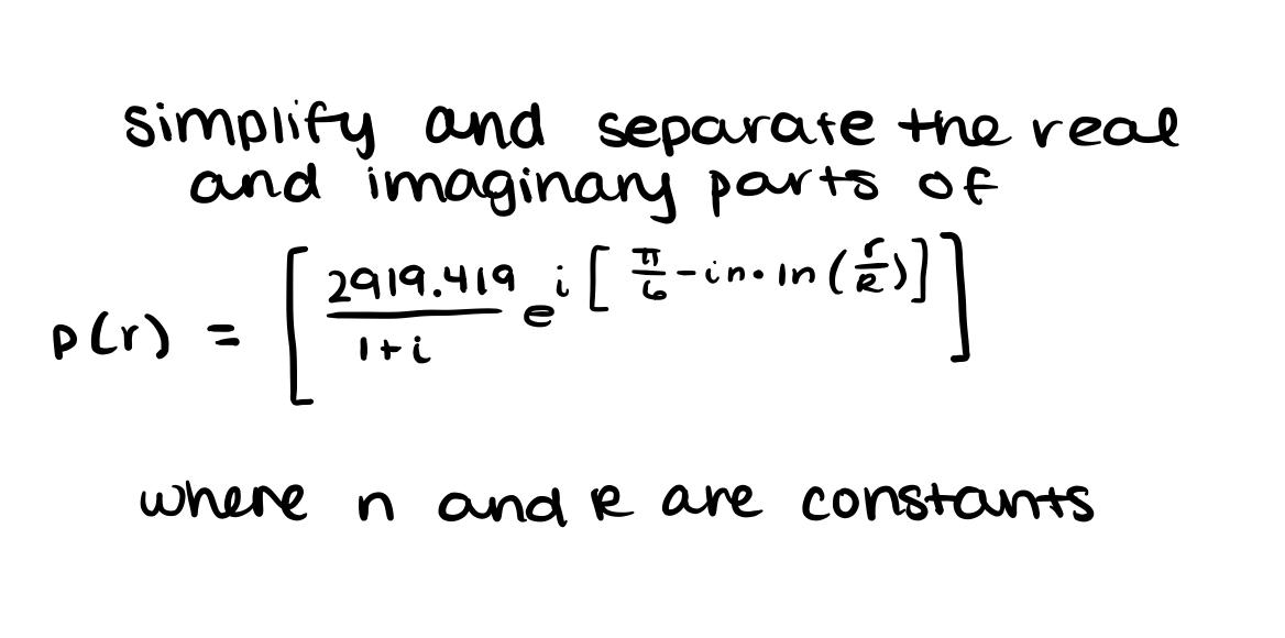 Solved simplify and separate the real and imaginary parts of | Chegg.com
