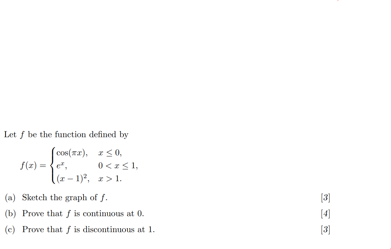 Solved Let F Be The Function Defined By F X Cos 7x X