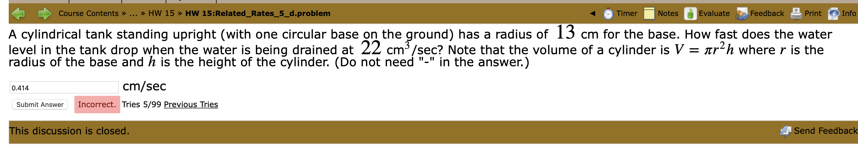 Solved Info > Course Contents » ... » HW 15 » HW | Chegg.com