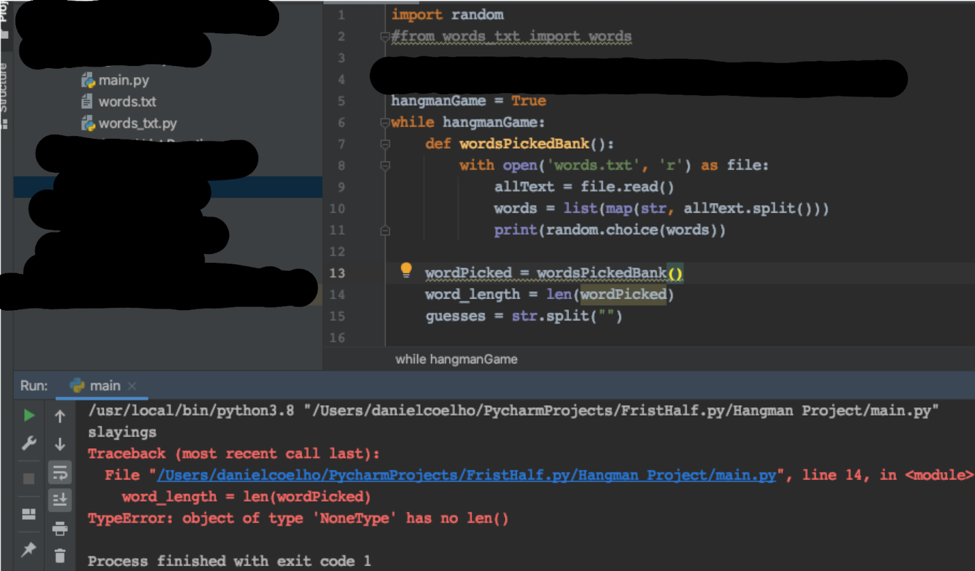 Solved I need helping in trying to get one random word | Chegg.com