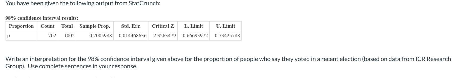 Solved You have been given the following output from | Chegg.com
