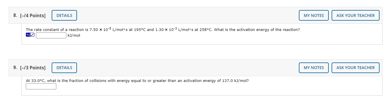 Solved 8. [-14 Points] DETAILS MY NOTES ASK YOUR TEACHER The | Chegg.com