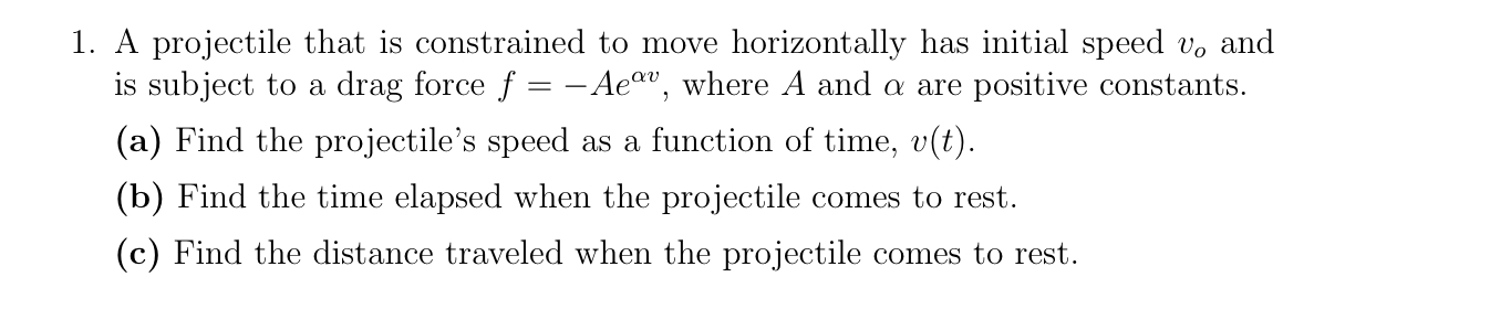 Solved A projectile that is ﻿constrained to ﻿move | Chegg.com