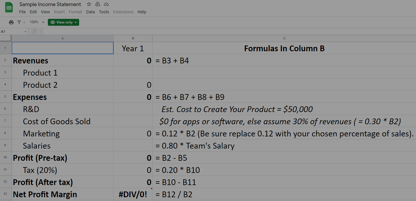 1. Create a Google sheet with these formulas in | Chegg.com