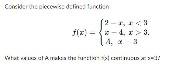 Solved Consider the piecewise defined function | Chegg.com