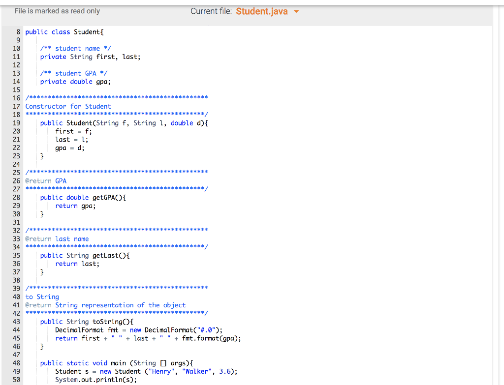 Solved #1) Given a class called Student and a class called | Chegg.com