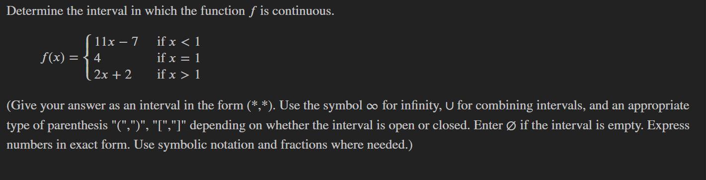 Solved Determine the interval where the function is | Chegg.com