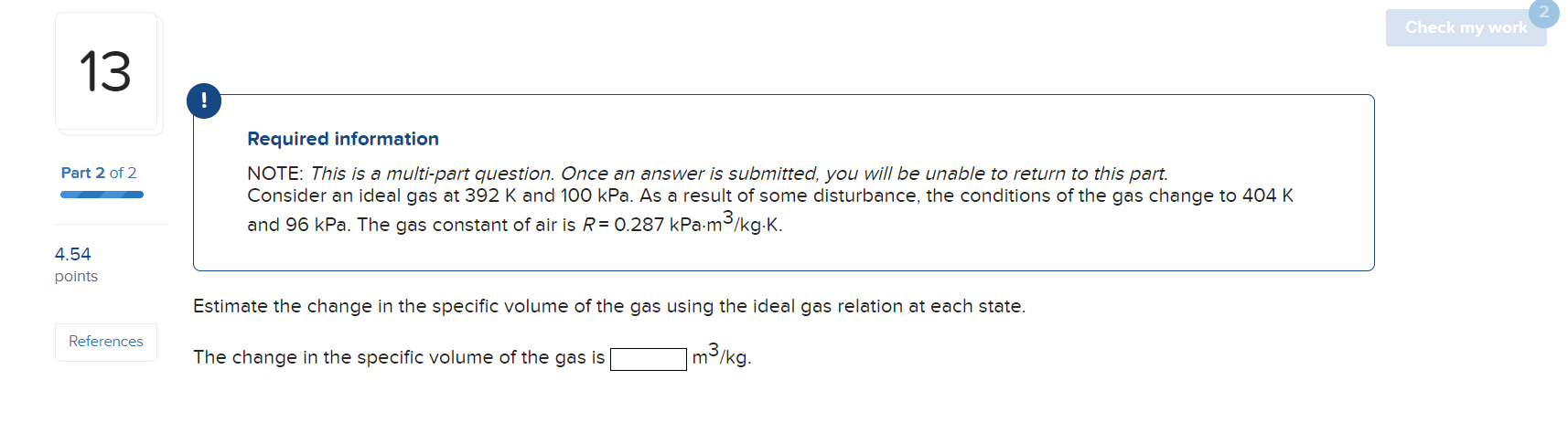 Solved Required information NOTE: This is a multi-part | Chegg.com