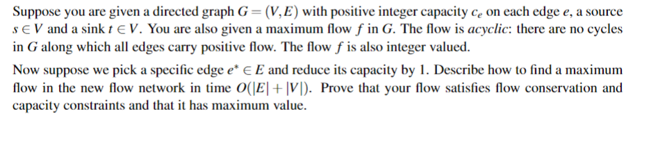 Solved Suppose you are given a directed graph G=(V,E) with | Chegg.com